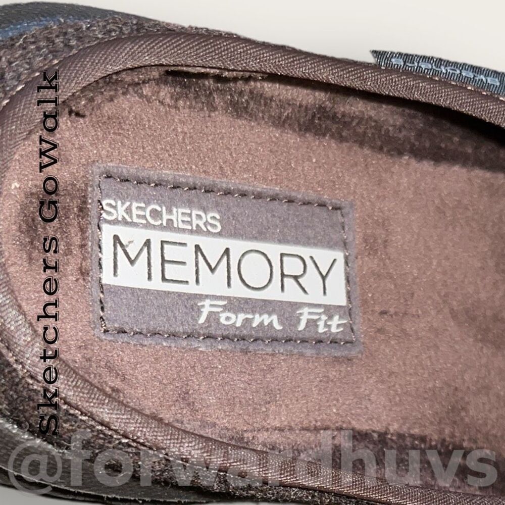 Sketchers GoWalk Chocolate Brown Foam Fit Low Back Shoes Size 8 - Picture 10 of 11